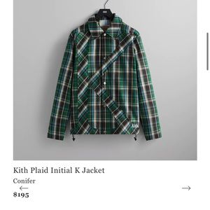 Kith Men’s Large Green and Navy Plaid Jacket. NWT.